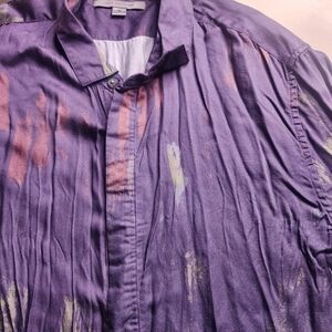 John Varvatos Purple Shirt with Abstract Accents